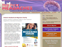 Tablet Screenshot of headache-help.org